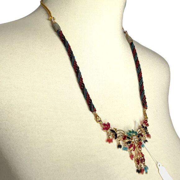 RHINESTONE adjustable cord, interchangeable necklace - Picture 3 of 11